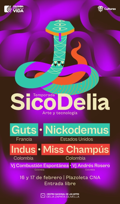 Ilustración de serpiente de la versión uno de la temporada sicodelia